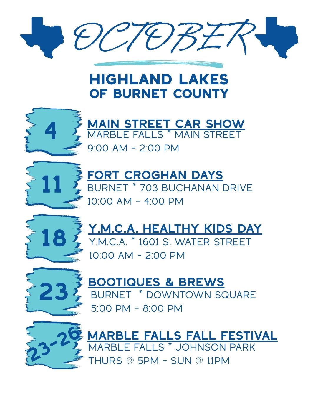 Clickable link to pdf flyer of October events.